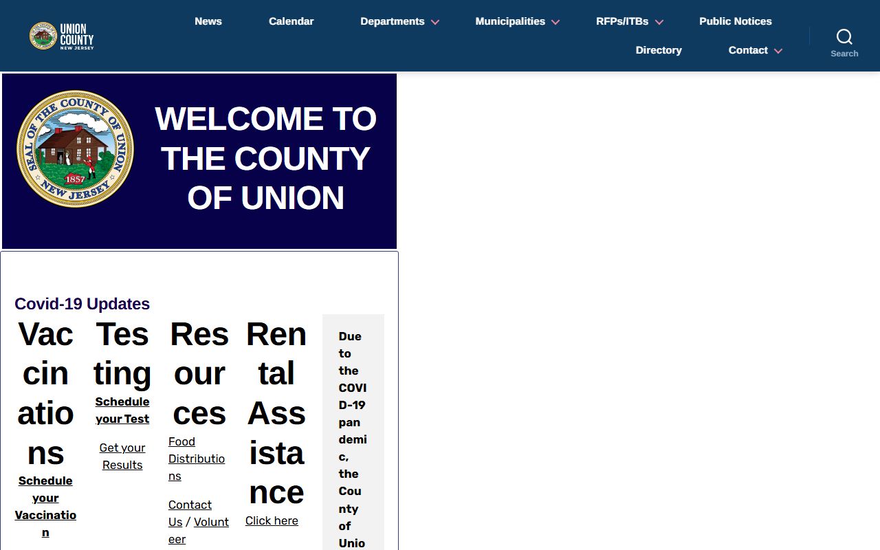 Union County page describing the Prosecutor tied to criminal records
