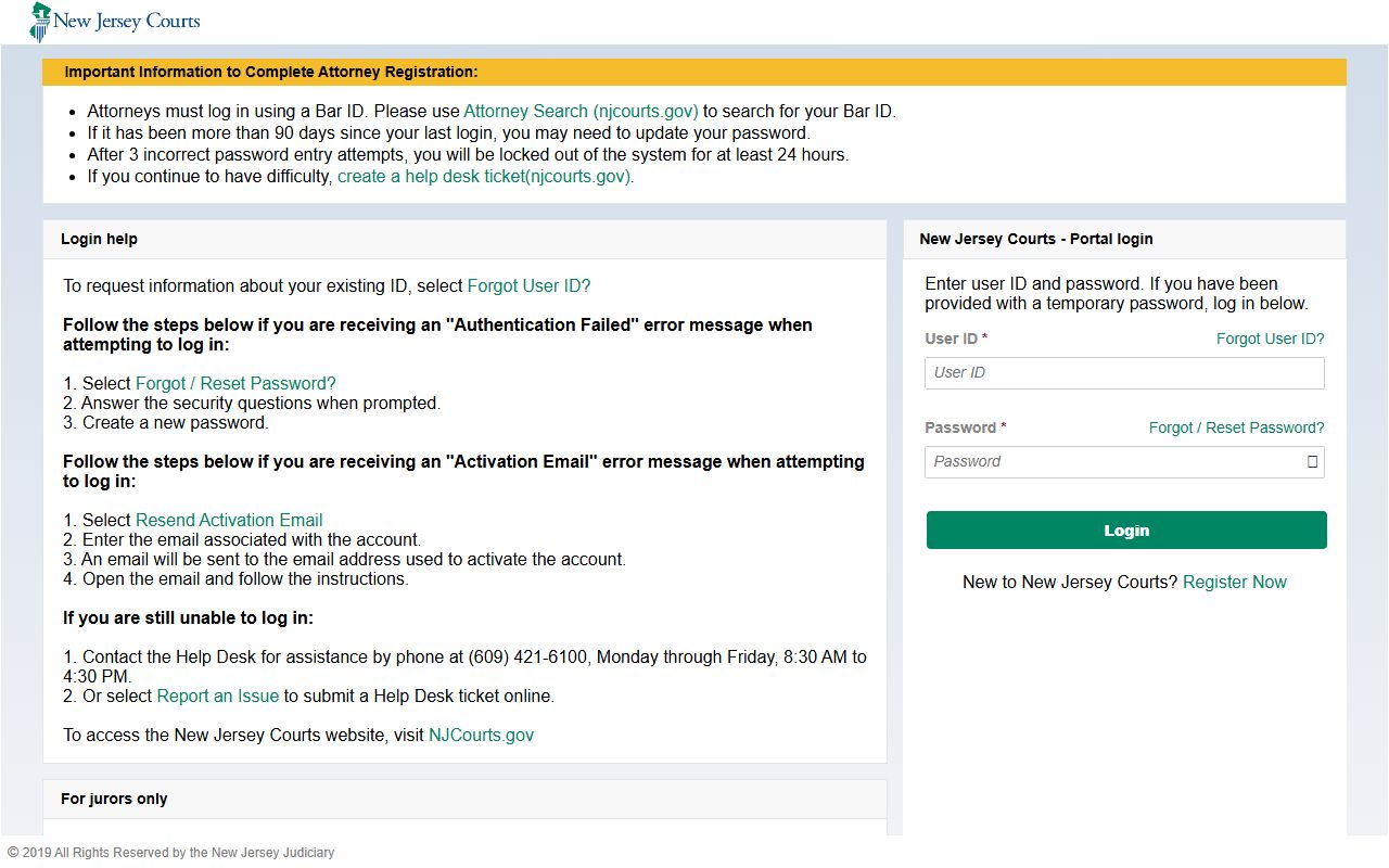NJMCDirect ticket payment portal for Union County traffic court records